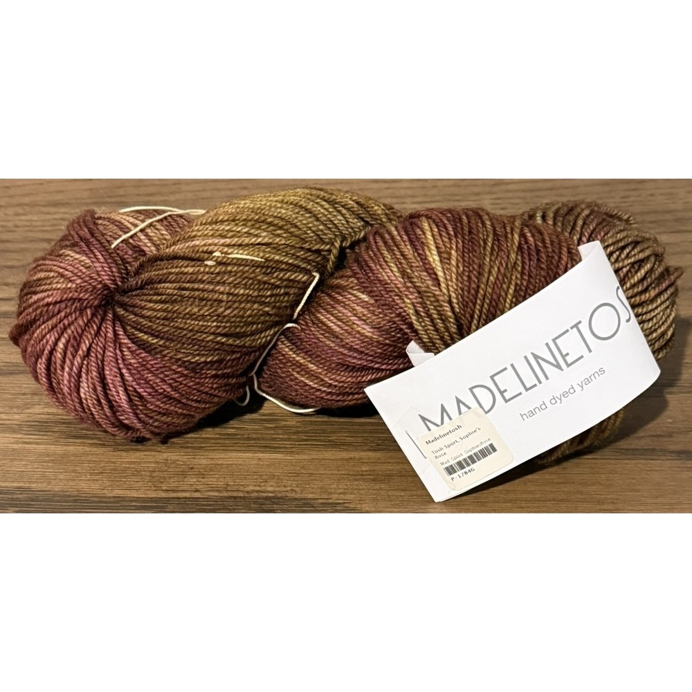 Madelinetosh Tosh Sport Sophie's Rose Hand Dyed Merino Wool Yarn 270 Yds NWT